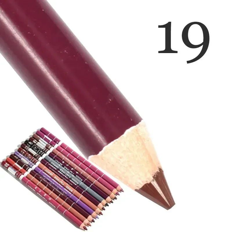 28Color Antifouling Lip Liner Professzionális rúzstoll Precise Waterproof Lip Outline Ceruza ajak smink Tartós szemceruza Krémes — image 11