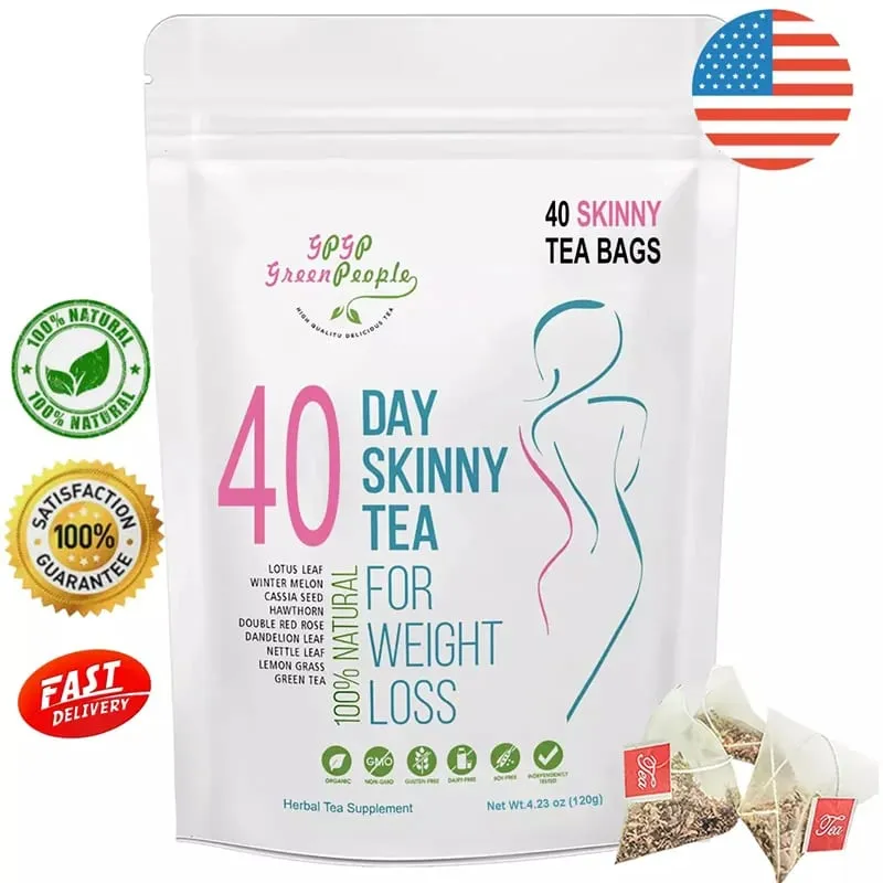 Συμπλήρωμα αδυνατίσματος Φυσικό 40 Days Herbal Detox Skinny χωρίς καφεΐνη Βιταμίνες και συμπληρώματα υγιεινής διατροφής χωρίς ΓΤΟ — image 1