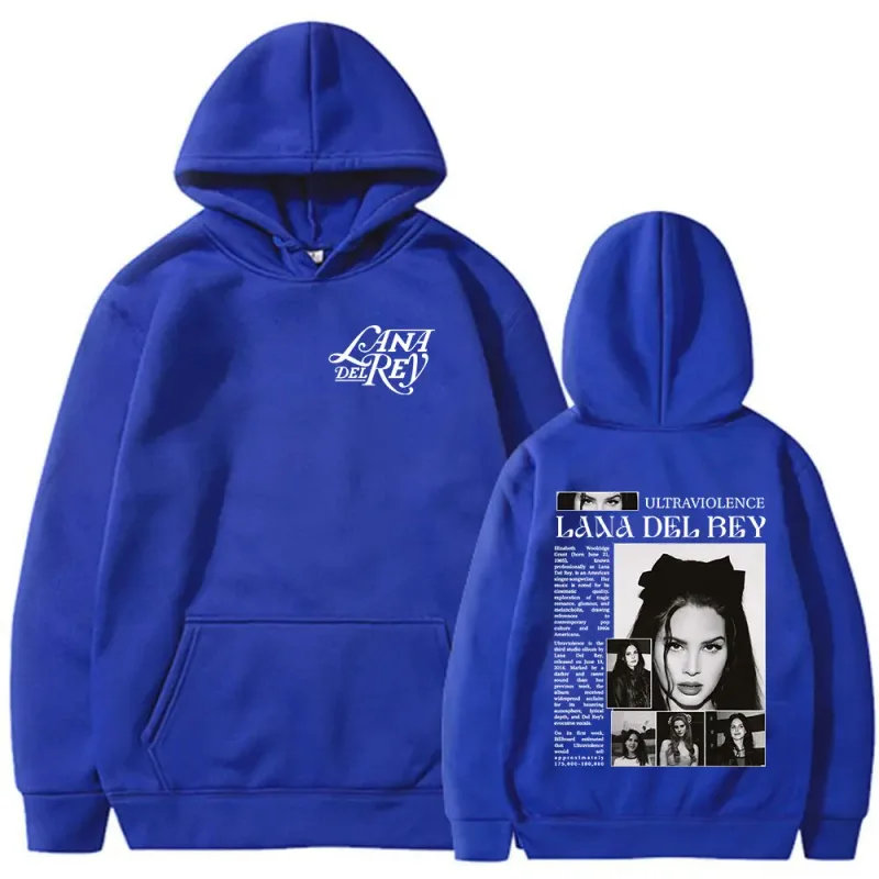Singer Lana Del Rey Hoodies Men's Women Clothing Hooded Sweatshirts Fashion Hip Hop Long Sleeves Oversized Pullovers Streetwear