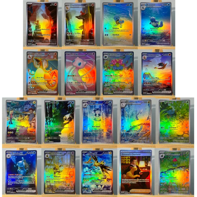 MEW PTCG13-003 Tcg proxy PKM Cards Charizard ex Bulbasaur Charmeleon Rare Collection Battle Toys Δώρα για χόμπι στο σπίτι