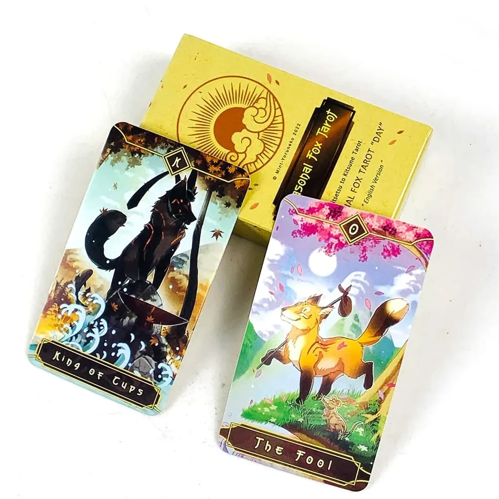 Szezonális Róka Tarot Kártyák Családi összejövetel Kártyajáték Titokzatos Jóslás Orákulum Társas Asztali Játékok Kezdőknek — image 1