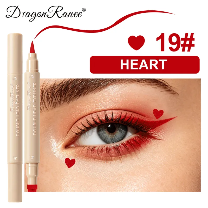Love Star Butterfly Liquid Eyeliner με διπλό άκρο, αδιάβροχο και χωρίς μουντζούρες, γρήγορο στέγνωμα 2 σε 1 Πολύχρωμο μακιγιάζ Stamp Eye Line Pen — image 17