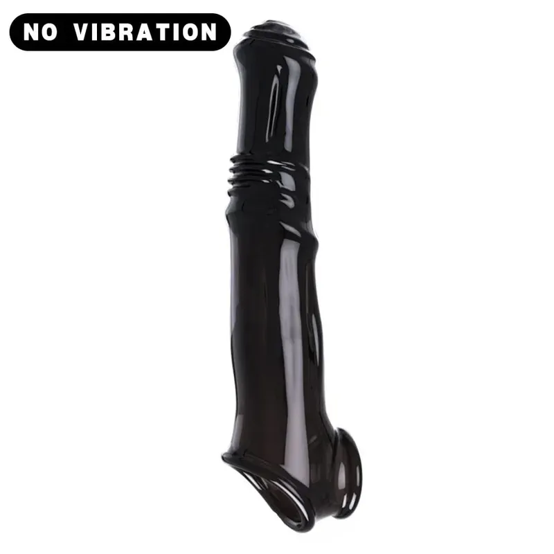 Vibrátor pénisznagyobbító ujjú péniszhosszabbító 7 cm-es farú, újrafelhasználható óvszer késleltető magömlés szexuális játékok férfiaknak szexuális termékek — image 9