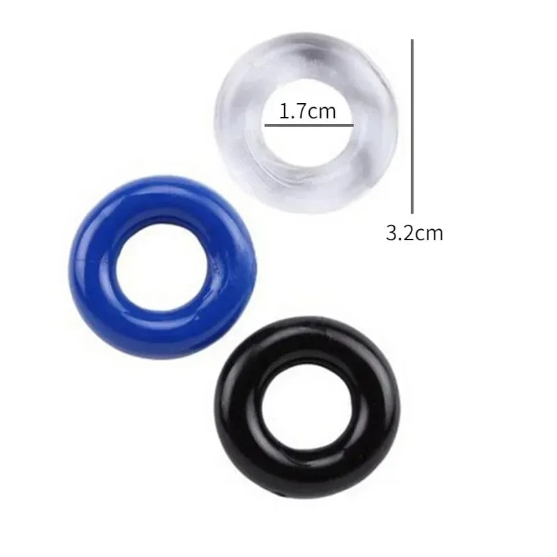 3db Stretchy Stay Hard Gyöngyös kakasgyűrű Késleltetett magömlés edző Scrotal Binding Ball Hordágy Szilikon Cockring Férfi Szexjátékok