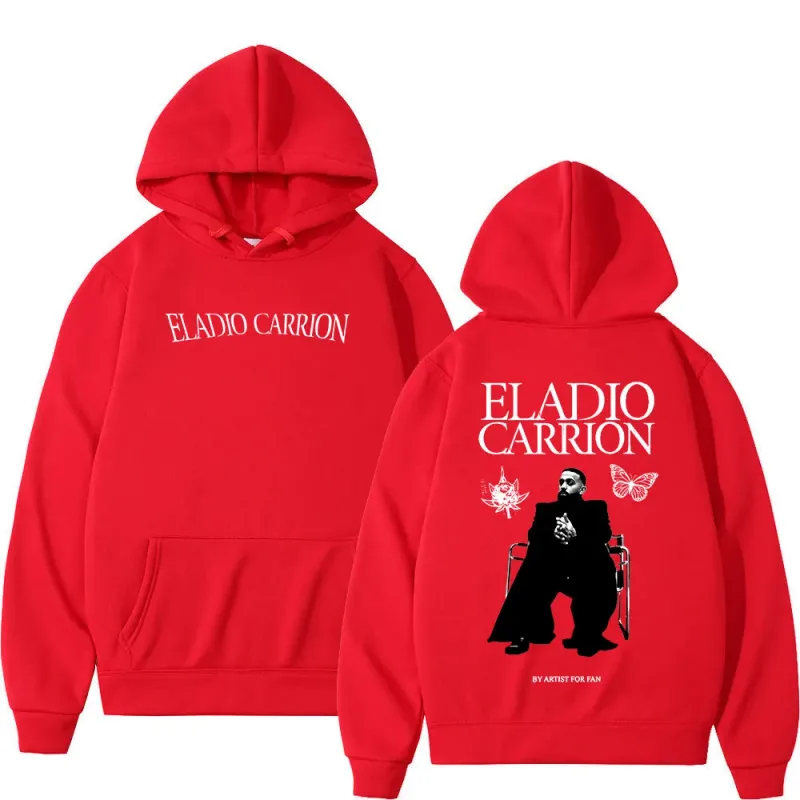 Rapper Eladio Carrion Hoodies Men's Women Clothing Fashion Oversized Pullovers Fleece Long Sleeve Hooded Sweatshirts Streetwear