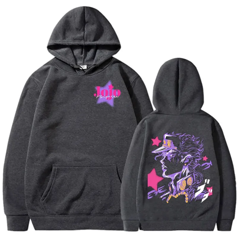 Anime JoJo Bizarre Adventure Kujo Jotaro Hoodies Men Women Clothing Fashion Casual Pullovers Long Sleeves Oversized Sweatshirts — image 7