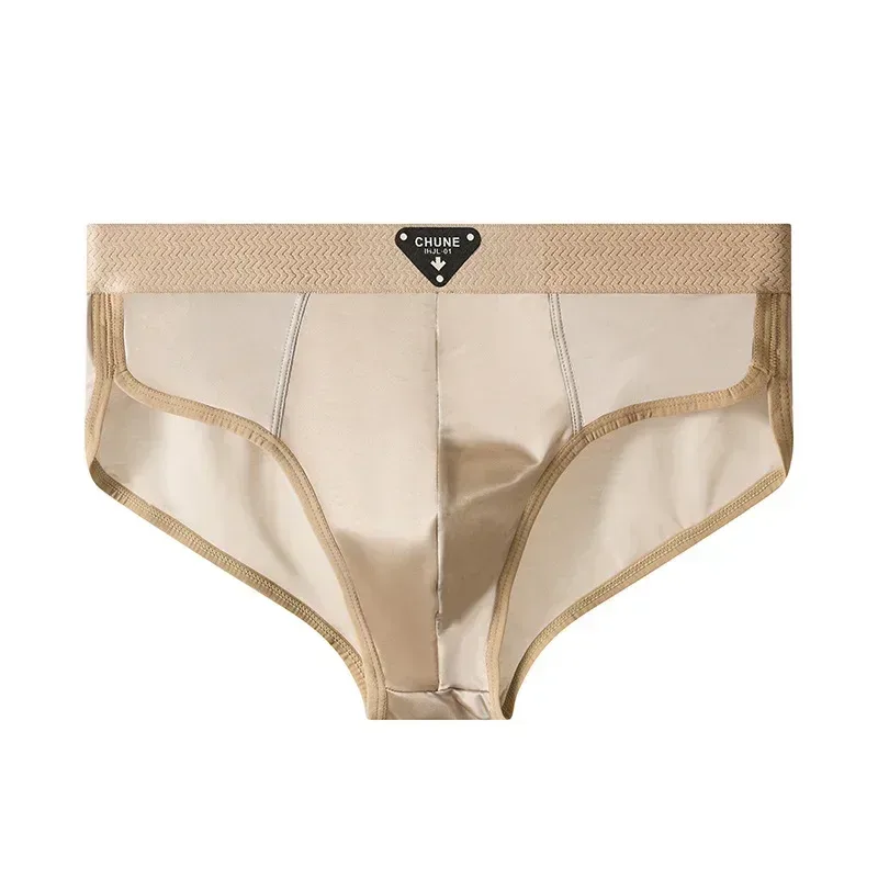 1/3 STK Herrbyxor Ice Silk Satinliknande underbyxor Herrkalsonger Sommar andas snabbtorkande trosor Sexiga U-påse underkläder — image 24