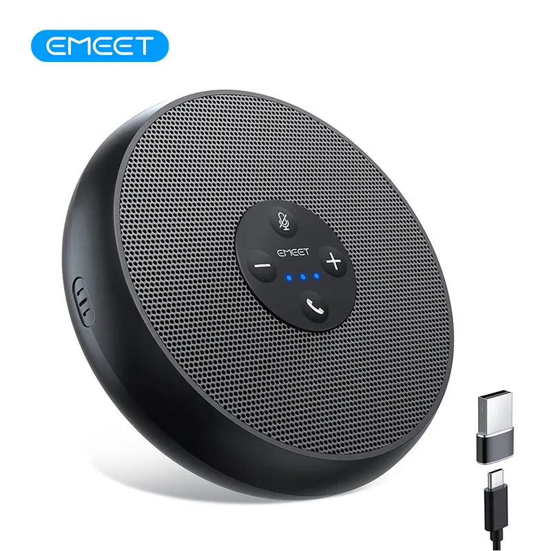 USB Wired Speakerphone Conference Speaker With 2 Mics 360° Voice Pickup Meeting Microphone for Zoom/WebEx/Microsoft Teams — image 2