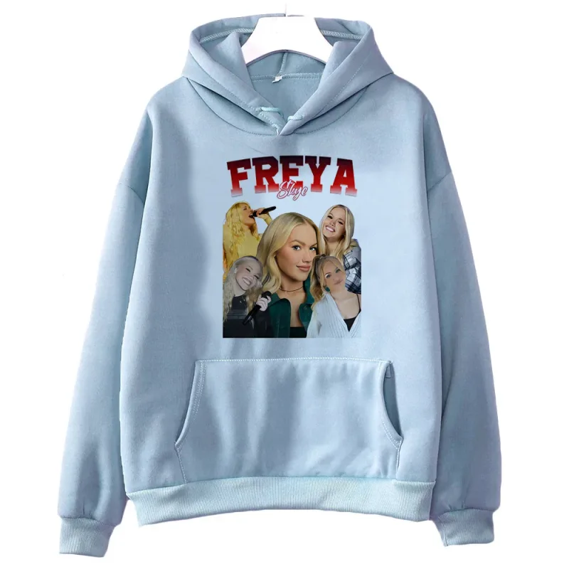 Freya Skye 2000s fashion hooded sweatshirt - Women's loose fit - Men's version. Cutecore. Suitable for both men and women. — image 23