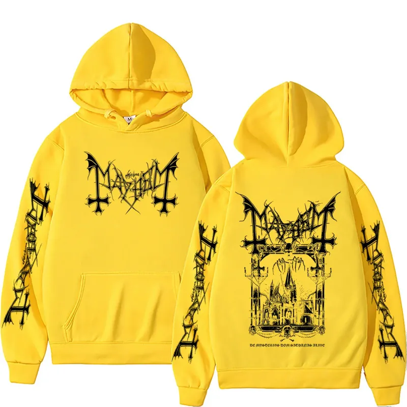 Rock Band Mayhem De Mysteriis Dom Sathanas Hoodie Men Women Death Black Metal Hooded Tracksuit Male Fashion Gothic Punk Hoodies — image 11