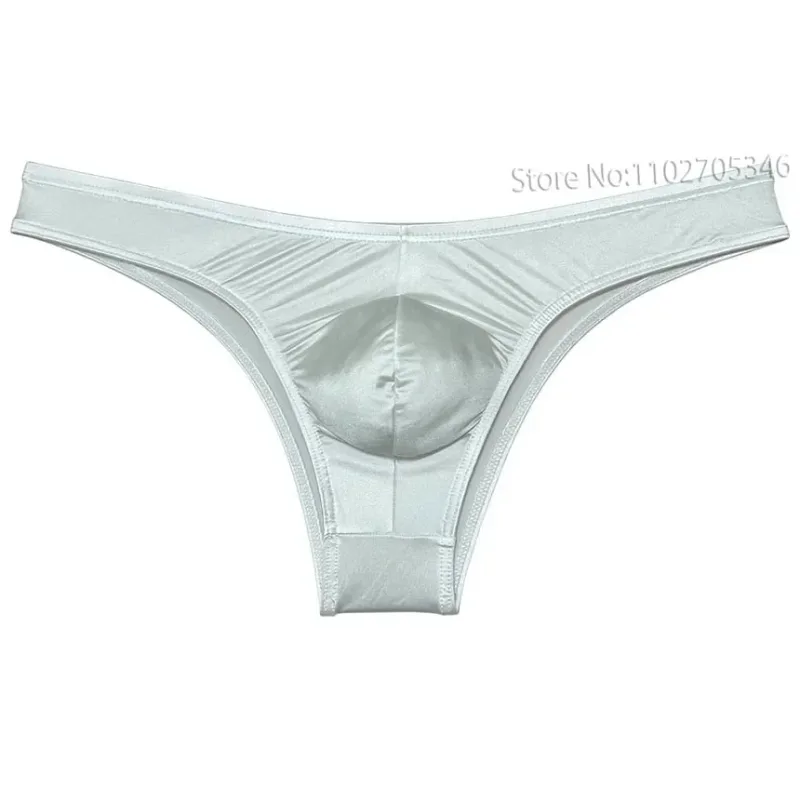 Silky Smooth Bikini Briefs Men's Enhance Pouch Micro Underwear Slip Sexy Beach Briefs Breathable Sissy Panties Pool — image 20