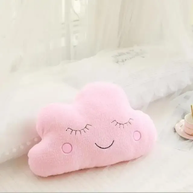 New Stuffed Cloud Moon Star Raindrop Plush Pillow Soft Cushion Toys For Children Baby Kids Girl Christmas Gift Room Car Decor — image 11