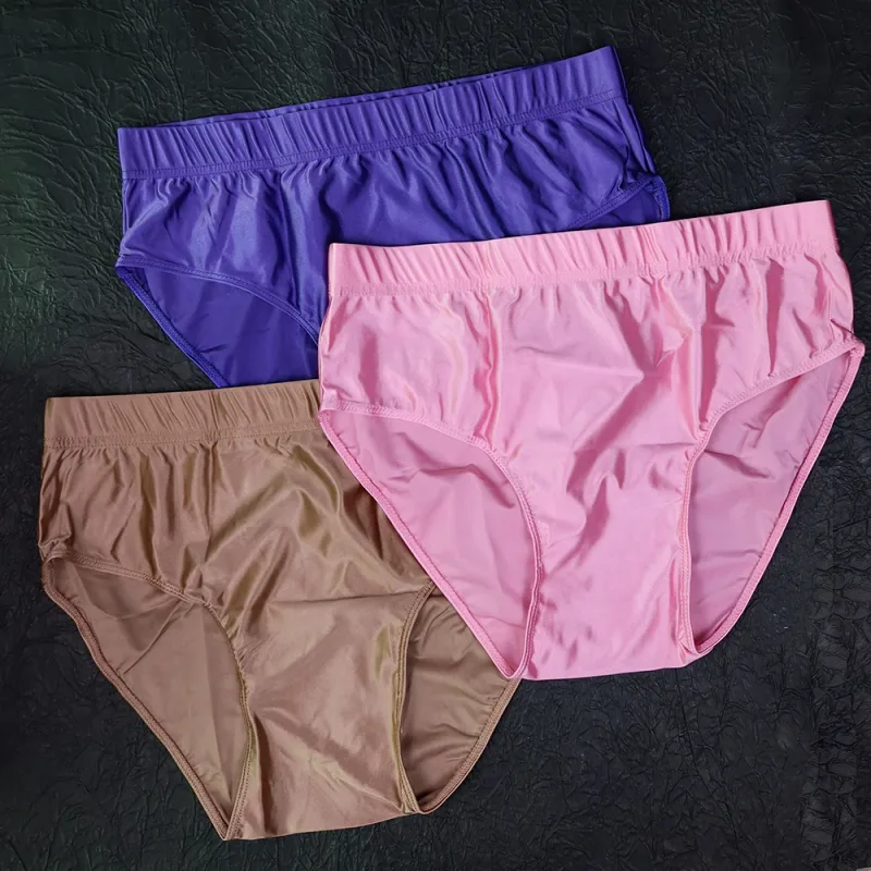 new Mens Briefs Underwear Satin-like Breathable Low-Rise Underpants Male Panties Men's glossy underwear — image 28