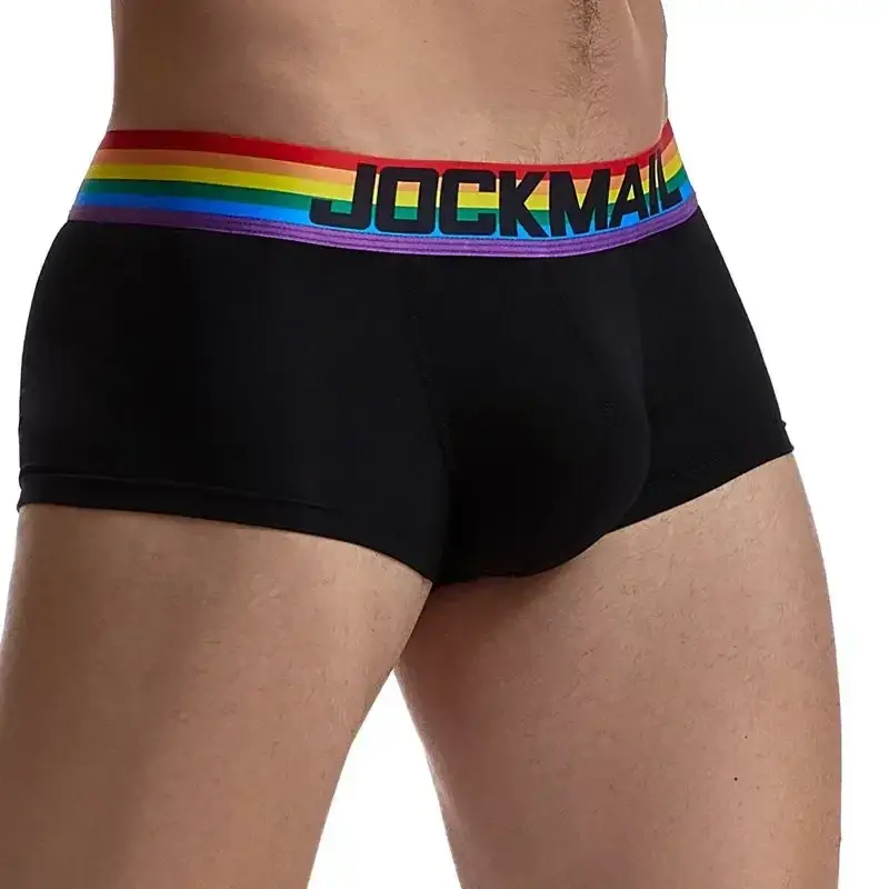 Regnbågsbälte Man Kalsonger Boxershorts Bomull Herr Boxers Herr Andas Underkläder Herr Trosor Mjuka Boxershorts Balck White — image 6