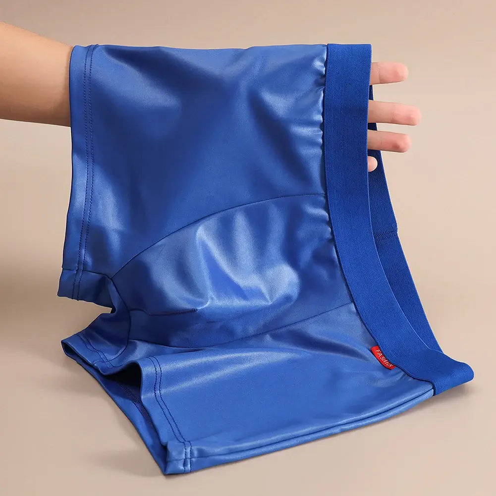 Men Faux Leather Boxer Shorts Underwear For Man Briefs U Convex Pouch Lingerie Unisex Panties Trunks Clubwear Men's Underpants — image 2
