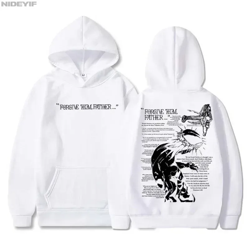 Jojo Bizarre Adventure Jesus Merch forgives Father's Bible Day hoodies men streetwear hip-hop sportswear casual top sweatshirt — image 13