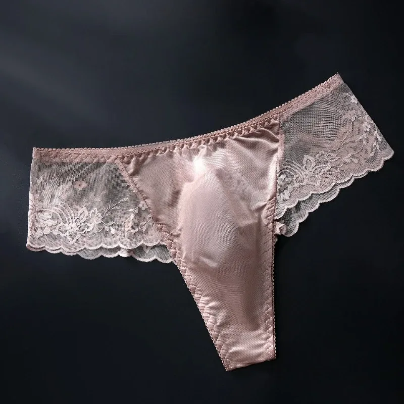 Men Briefs Ultra-Thin Lace Underwear Sheer Lmesh High Elastic Semi-Transparent Breathable Low-Rise Panties Sissy Lingerie — image 5