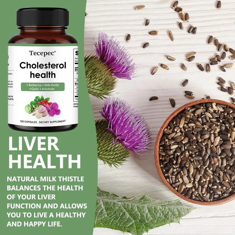 Cholesterol Support Supplement - Contains Berberine Artichoke and Garlic To Support Healthy Cholesterol Levels and Natural Heart Health