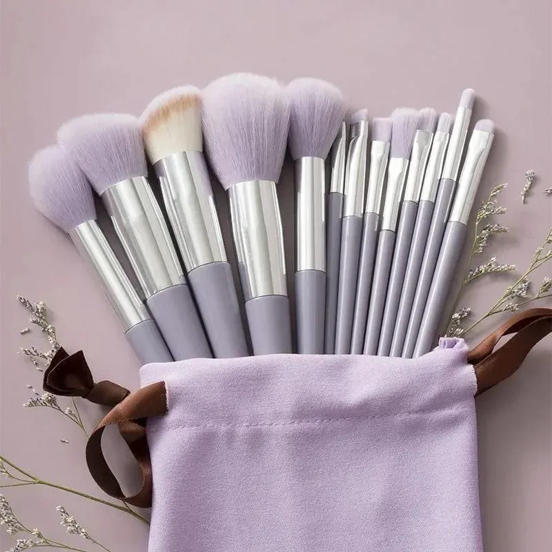 13 pièces pinceaux de maquillage ensemble ombre à paupières fond de teint femmes pinceau cosmétique fard à paupières Blush poudre mélange beauté doux maquillage outils