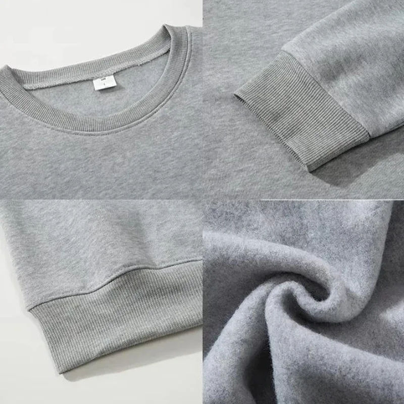 DIY Design Round Neck Hoodies Men Fashiong Customized Printed Loose Long Sleeve Pullover Women Casual Streetwear Sweatshirts — image 6