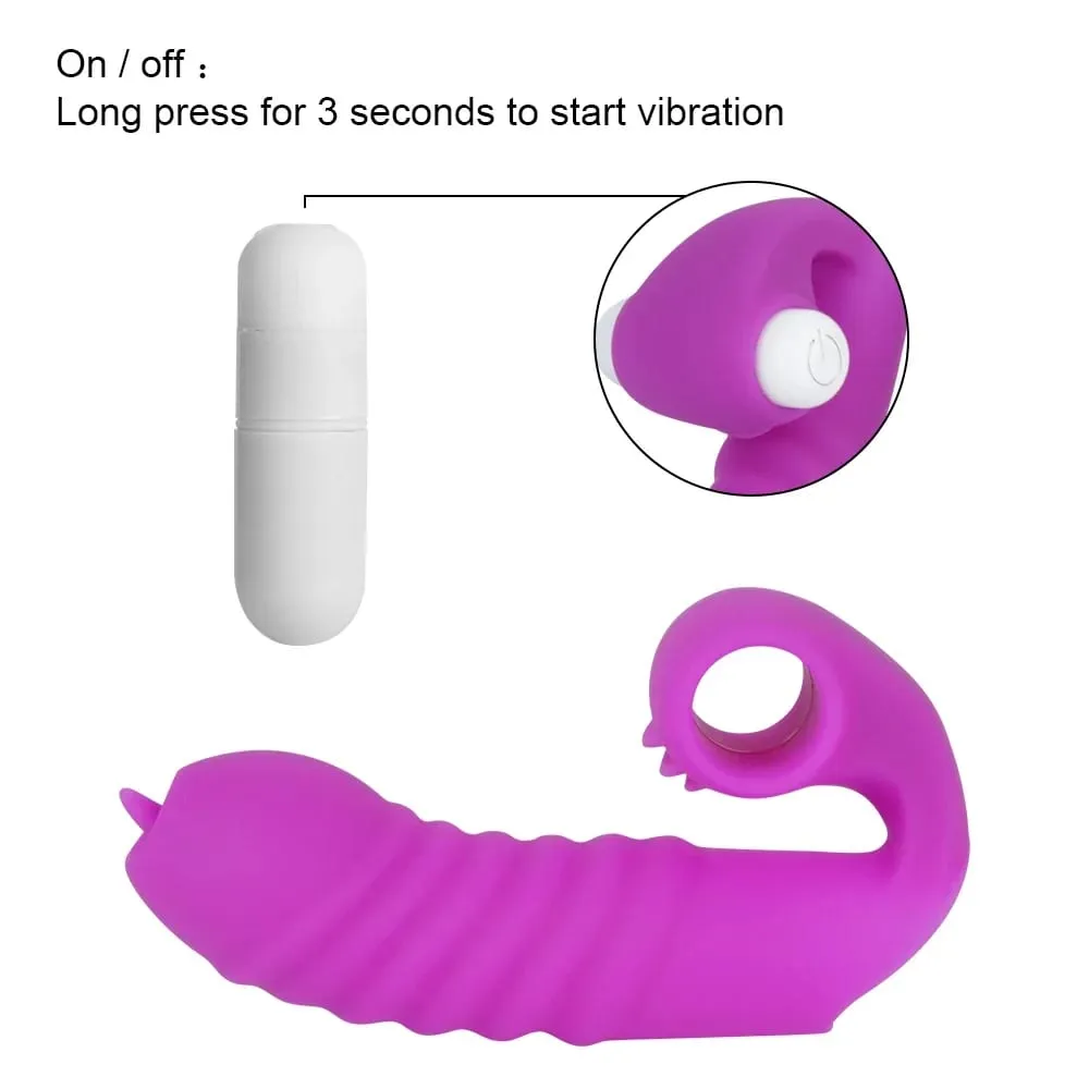 Finger Sleeve Vibrátor Női Maszturbátor Klitorisz Nyelvnyalásra serkentő Hüvelymasszírozó Erotikus szexjátékok Női Termékek — image 3