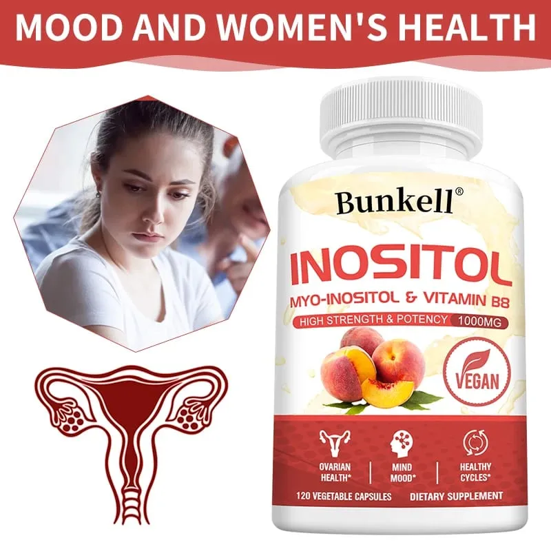Inozitol 1000mg kapszula - Zsíranyagcsere Máj egészsége Petefészek Immunrendszer Támogatja a bőr egyensúlyát és a hajnövekedést — image 1
