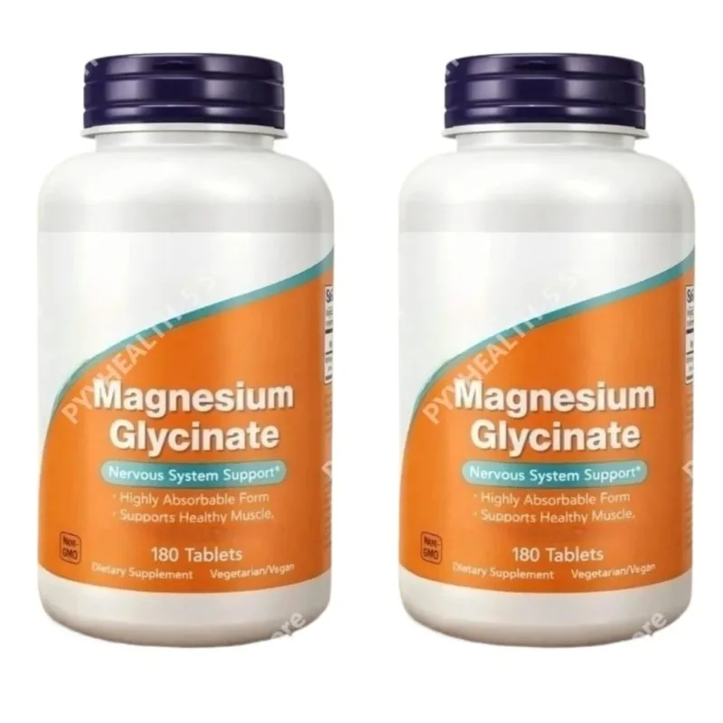 Magnézium-glicinát tabletta 200 mg nagy felszívódású vegán, nem GMO formula az idegrendszer izomrelaxációjához 180 Count — image 8