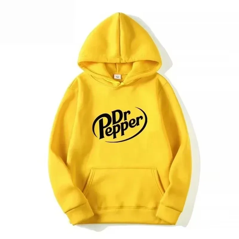 Höstvarm Dr Pepper Letter Tryckt Luvtröjor Gata Män Mode Fleece Sweatshirts Casual Unisex Pullover Toppar Mode Tre — image 4