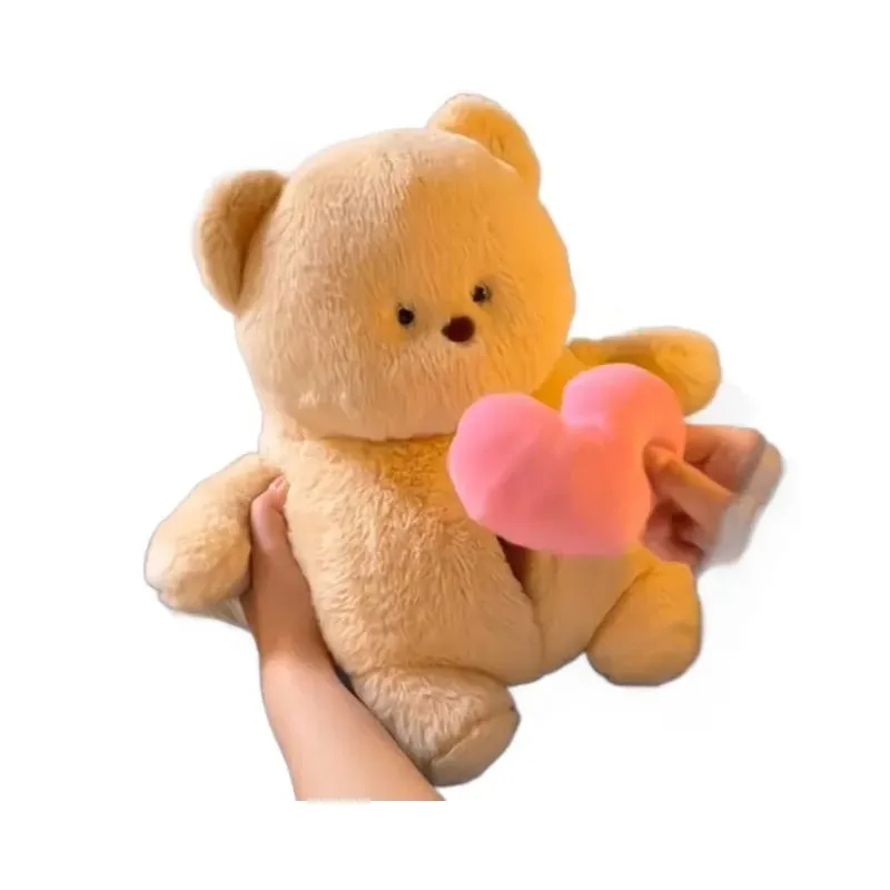 Plush Confession Bear Talking Doll Hidden Recording Stuffed Animal Super Soft Bear Companion Toy Sleeping Gift