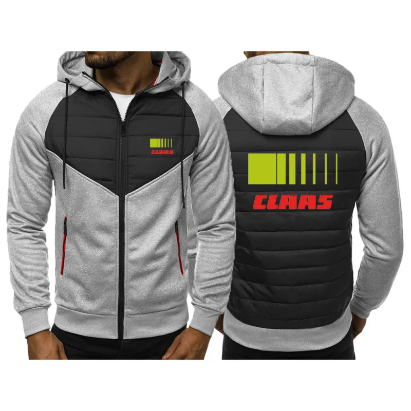 Claas 2024 novo estilo masculino primavera e outono lazer moda jaqueta de três cores costura sweatshirts algodão confortável topos — image 6