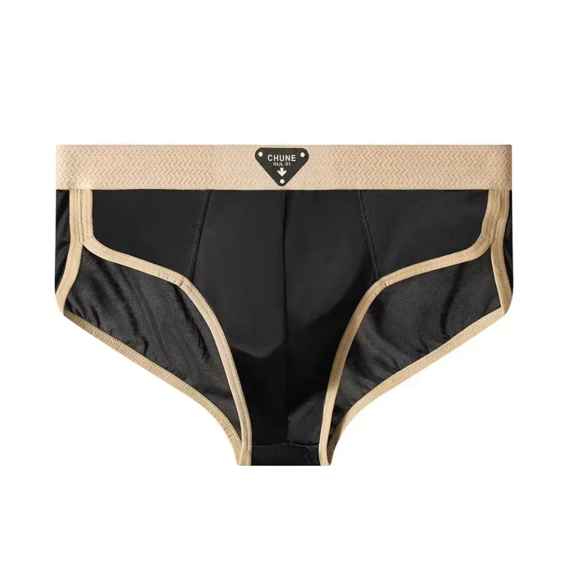 1/3 STK Herrbyxor Ice Silk Satinliknande underbyxor Herrkalsonger Sommar andas snabbtorkande trosor Sexiga U-påse underkläder — image 6