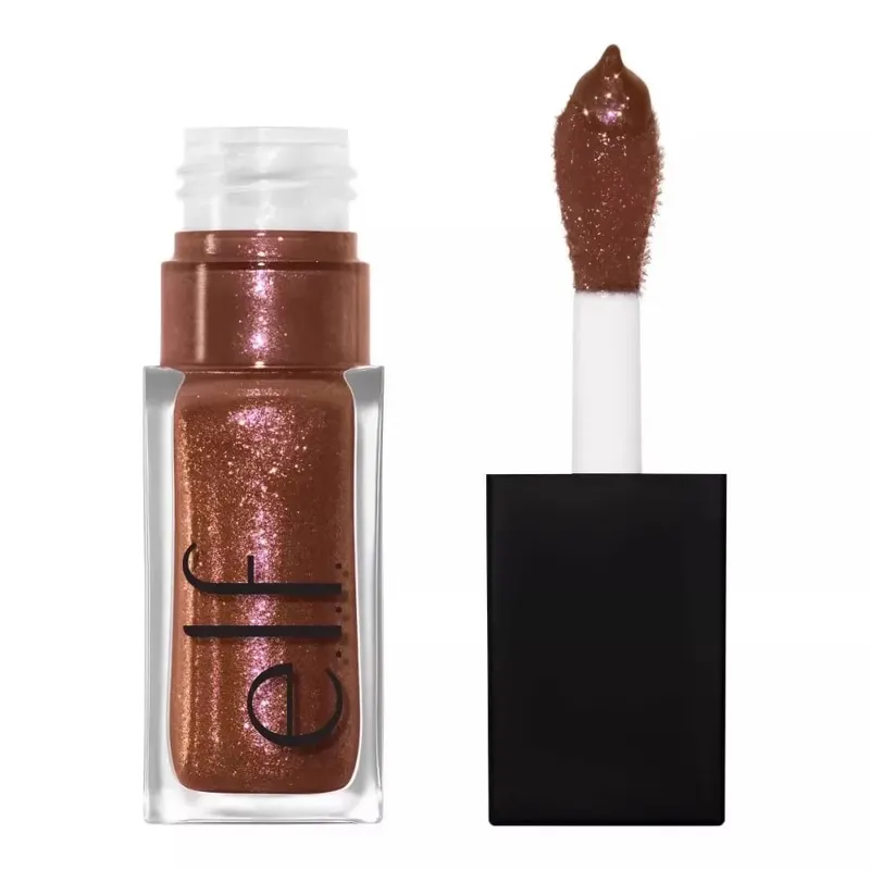 ELF Fashion Makeup Cosmetics Liquid Foundation Concealer וליפ גלוס מבהיר עם אורות מהבהבים Lip Oil Glossy Finish — image 12