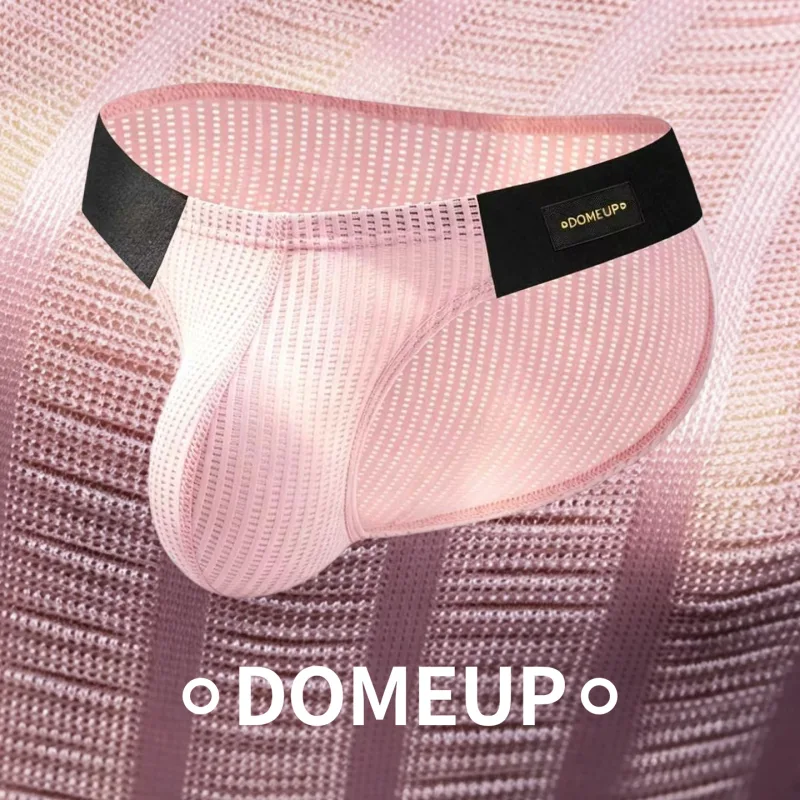 Men Vertical Stripe Mesh Bikini Briefs 3D Pouch Underwear Low Waist Elastic Waistband Breathable Male Panties DP911 — image 11