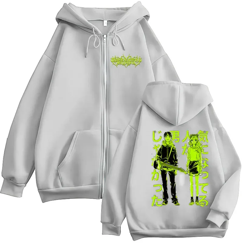The Guy She Was Interested in Wasn't A Guy At All Anime Zipper Hoodies Men Women Harajuku Zip Up Hooded Sweatshirts Jackets Coat — image 7