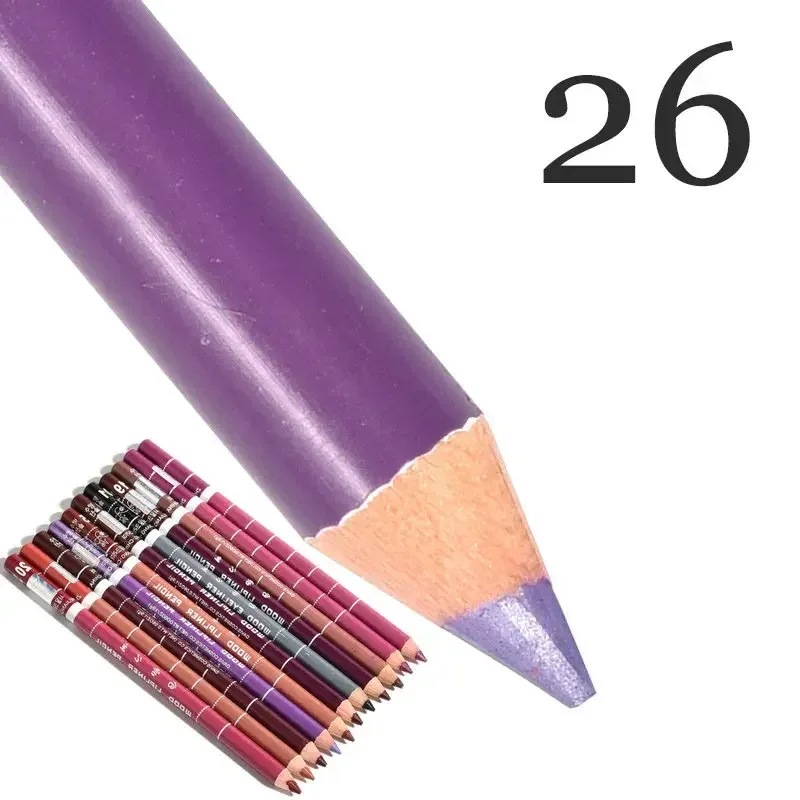 28Color Antifouling Lip Liner Professzionális rúzstoll Precise Waterproof Lip Outline Ceruza ajak smink Tartós szemceruza Krémes — image 12
