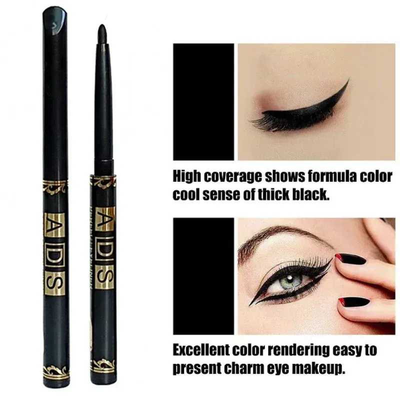 Automatic Gel Eyeliner Pencil Waterproof Long Lasting Black Eye Liner Twist-Up No Sharpening Easy Glide Makeup for Women — image 4
