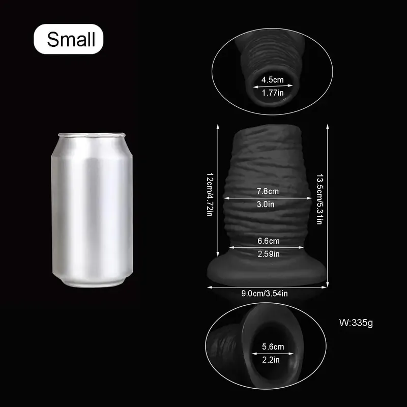 3/3.46/3.85 Inch Huge Hollow Anal Plug Liquid Silicone Soft Butt Plug Vaginal Anal Expansion Speculum Gay Fisting BDSM Sex Toys — image 10