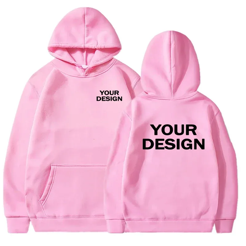 Customized printed men's and women's hoodies, loose casual solid color hoodies, personalized street long sleeved sweatshirts — image 16