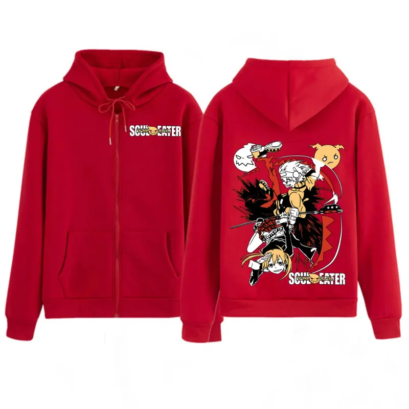 Anime soul eater maka albarn zíper hoodies engraçado roupas femininas masculinas moda roupas de grandes dimensões casuais manga longa streetwears — image 5