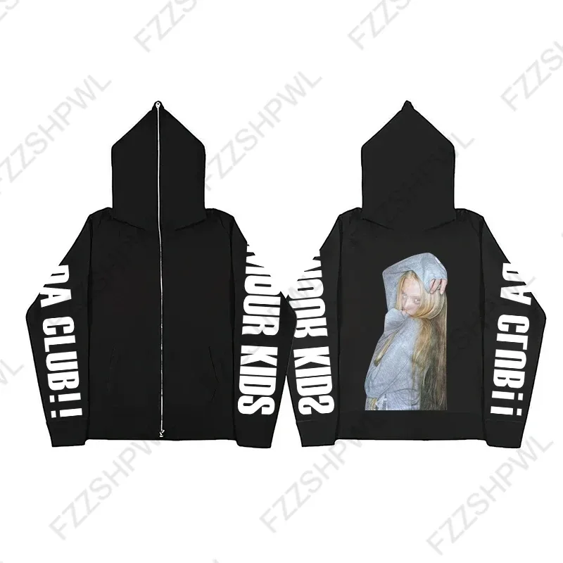 Y2k retro estética unissex moletom com capuz solto casual moda chique impressão básica esportes moletom grunge punk hip hop gótico streetwear — image 4