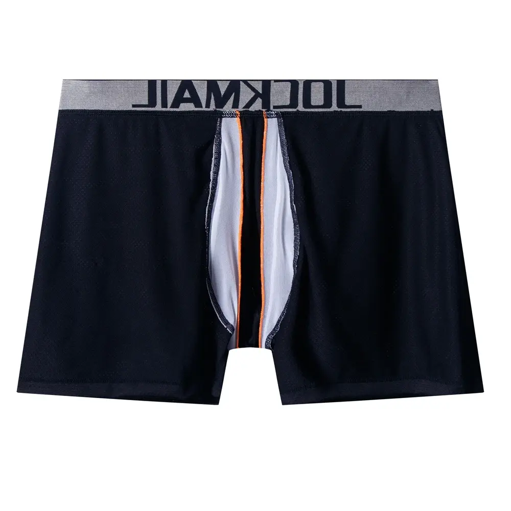 Sexy roupa interior masculina boxer 3d em forma de rede bolsa projetada painéis de malha respirável masculino boxershorts tronco cuecas masculinas — image 5