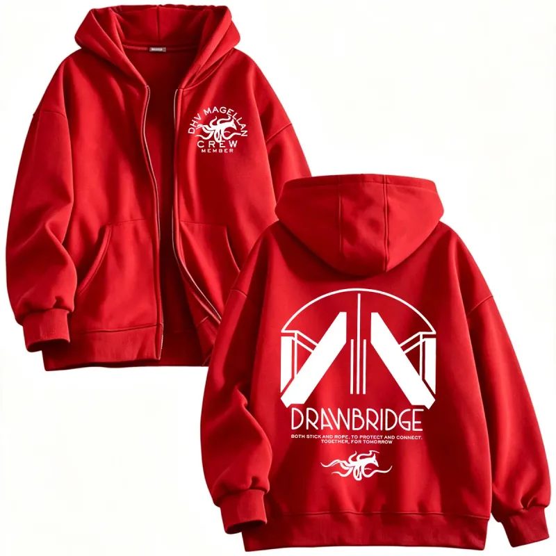 DHV MAGELLAN Crew Member Game DEATH STRANDING 2 on The Beach Zipper Hoodies Men Women Clothing Zip Up Hooded Sweatshirts Jackets