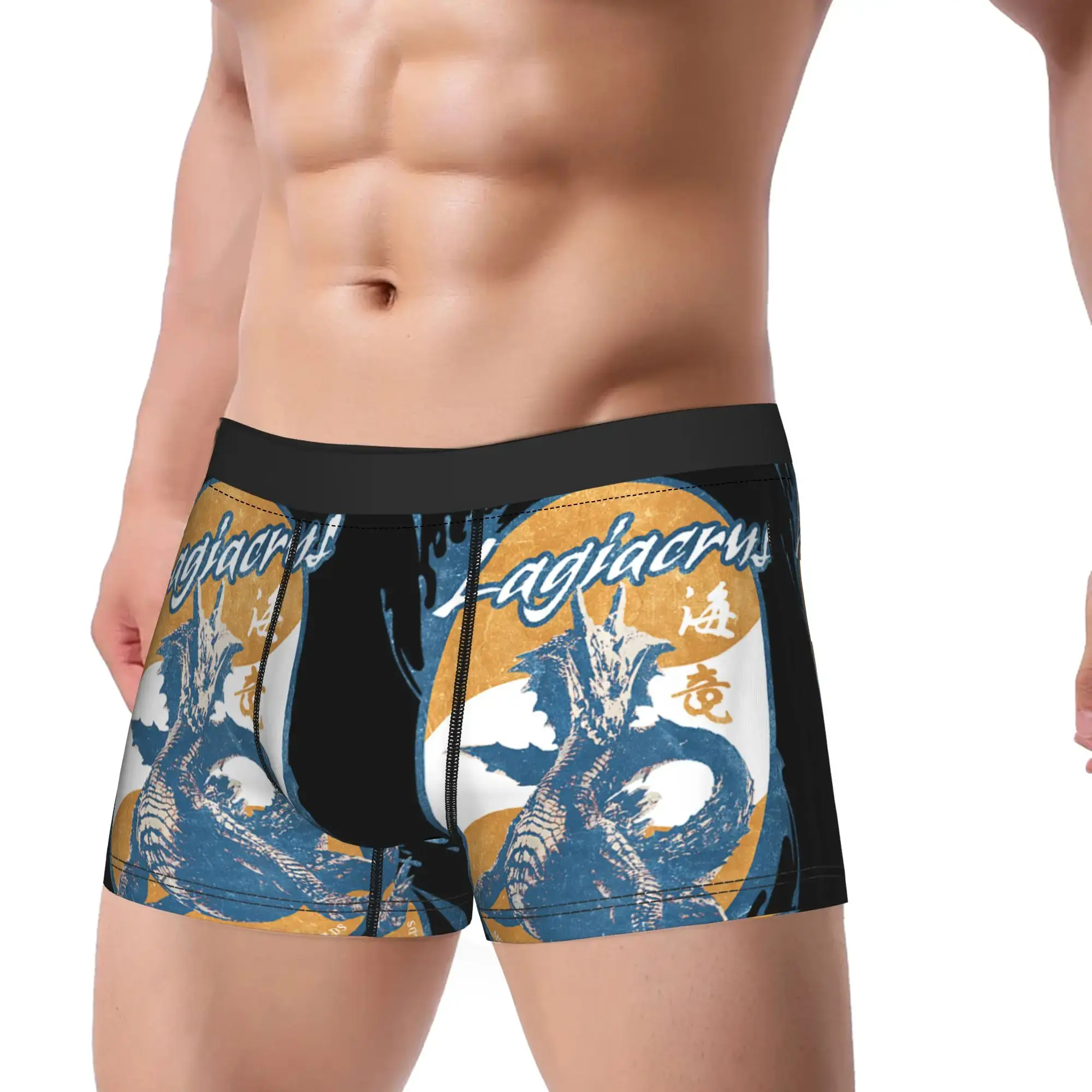 Wilds Lagiacrus BP Monster Hunter Cueca Breathbale Calcinha Cueca Masculina Ventilada Shorts Boxer — image 2
