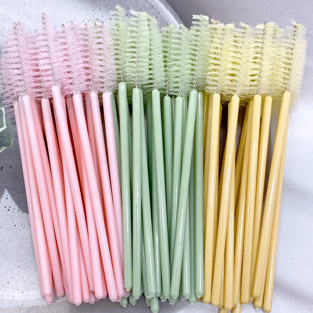 Zanse 50/500 pcs Eyelash Eyelash Brushes Eyelash Spoolies Mascara Wands Applicator for Eyelash Extension Makeup Tool — image 6