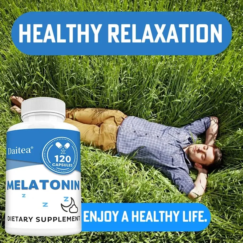 Melatonin Supplement Capsules 5 Mg - Natural Sleep Support Relaxation and Calmness Promotes Sleep Quality — image 5