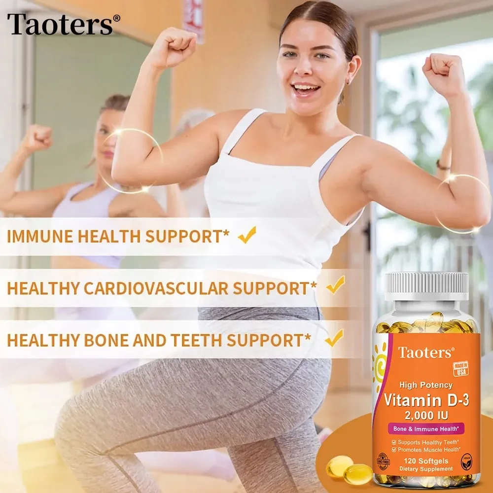 High Potency Vitamin D-3 2 000 IU - Promotes Muscle Teeth Bone and Immune Health — image 3