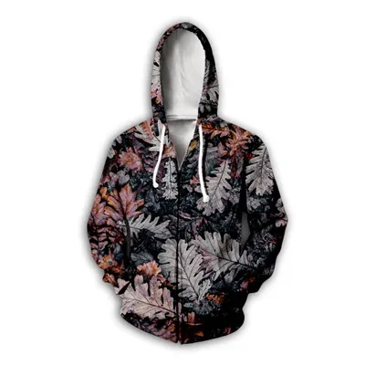 Flower Floral Pattern 3D Print Zipper Hoodies Men's Autumn Hooded Sweatshirts Oversized Streetwear Tracksuit Coat Man Clothing — image 12