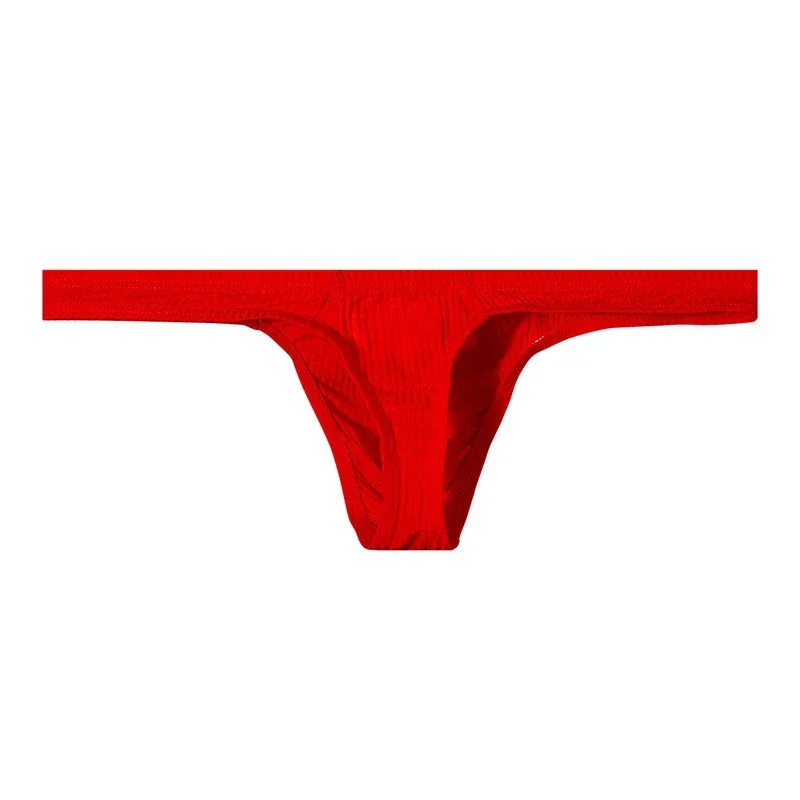 Cotton Men's Big Pouch Thong Panties Men Cotton Sports Running Underwear Comfortable Seamless Male G-string Briefs — image 1