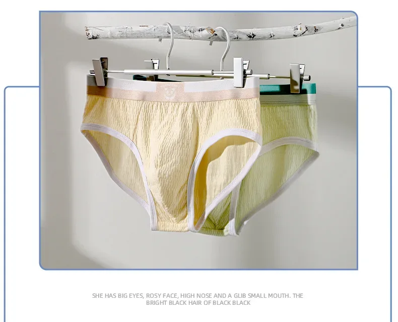 Nova calcinha masculina meninos sexy roupa interior adolescente calcinha de algodão calças triângulo tamanho grande simples respirável fina maré shorts — image 18