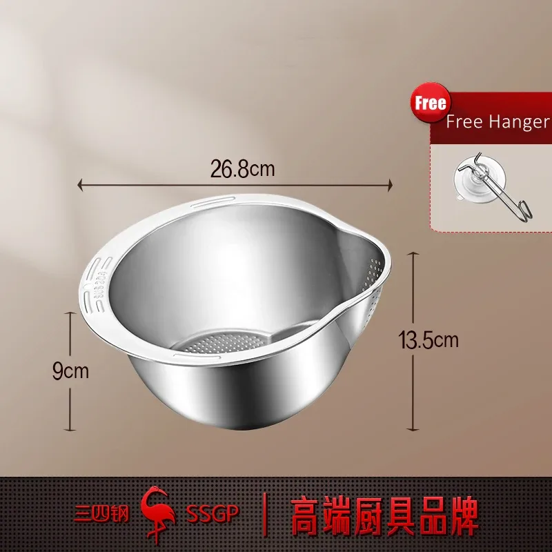 Lavabo de cuisine en acier inoxydable 316 pur, Certification LFGB, laveuse de fruits et légumes antibactérienne à 99.9% avec passoire